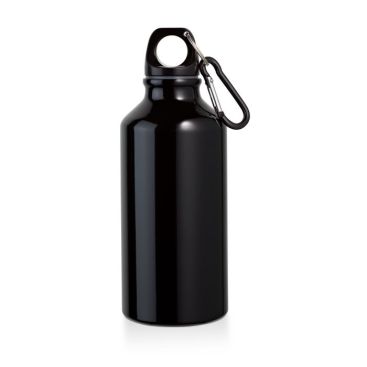 Botella publicitaria pequeña aluminio negro