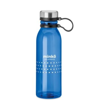 Botellas RPET con logo azul