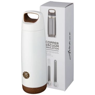 Botella termo con logo blanco