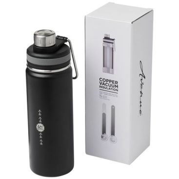 Botellas acero deportivas con logo negro