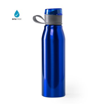 Botellas aluminio publicitarias color azul