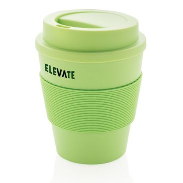 Vasos take away promocionales reciclables color verde