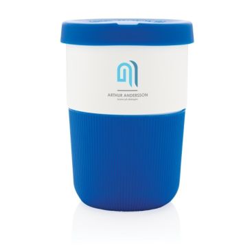 Vasos takeaway personalizados color azul