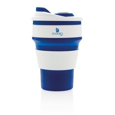 Vasos take away con logo color azul