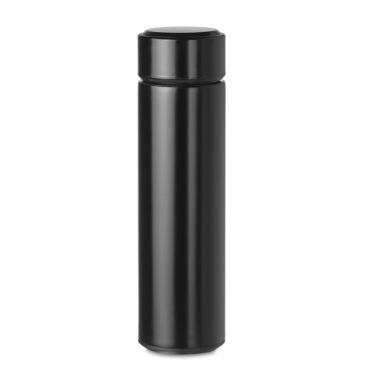 Termo personalizado con termómetro color negro