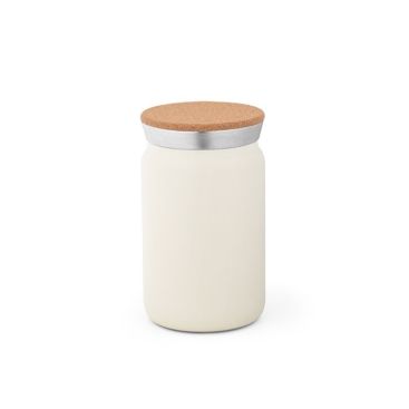 Vaso de viaje de acero inoxidable color beige