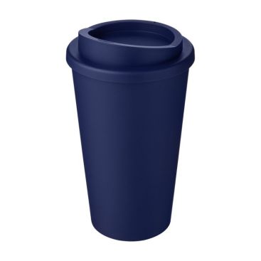 Vaso para llevar con tapa de rosca segura color azul oscuro
