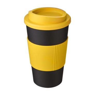 Taza takeaway de plástico y agarre americano