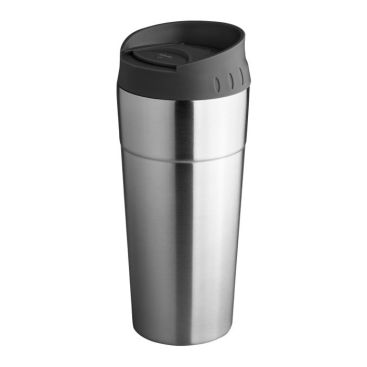 Vaso térmico plateado de acero inoxidable