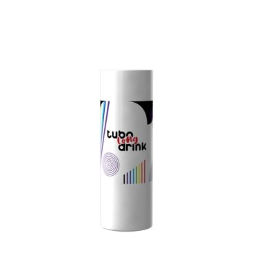 Vaso de tubo promocional de color blanco
