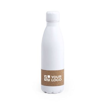 Botella con franja de corcho
