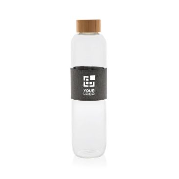 Botellas de agua de cristal personalizadas vista de impresión