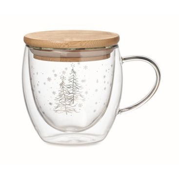 Tazas de vidrio personalizadas con abeto