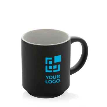 Tazas de cerámica apilables bicolor