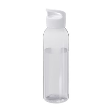 Botellas de plástico reciclado transparente con asa 650ml