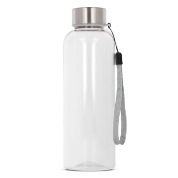 Botellas de RPET transparente con logotipo y asa de colores 500ml