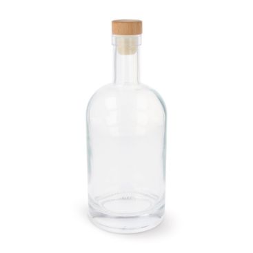 Botella ecológica corporativa de vidrio con tapa de FSC 750ml