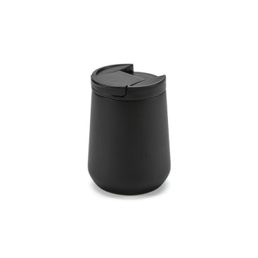 Tazas termo de acero con tapa antifugas de color negro 350ml