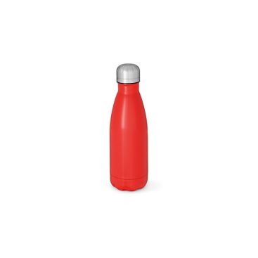 Botellas de acero reciclado con colores mate y tapón plateado 400ml