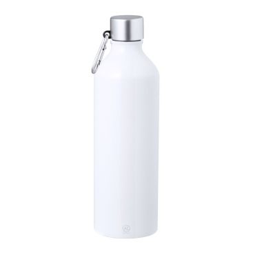 Botella de aluminio reciclado con acabado mate y mosquetón 800ml