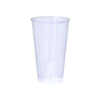 Vaso reutilizable de plástico con acabado translúcido 450ml