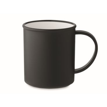 Taza vintage de plástico reciclado de diseño elegante 300ml