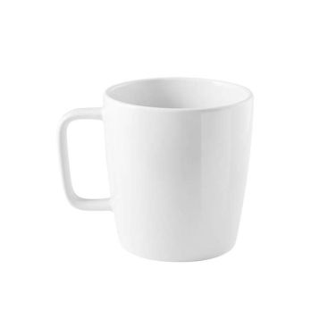 Taza de cerámica con asa cuadrada y acabado brillantes 450ml