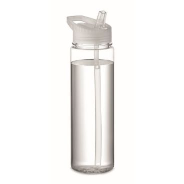 Botellas de tritán publicitarias con pajita plegable 650ml