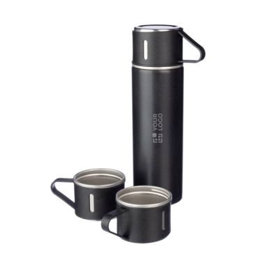 Set de termo de 420ml y 2 tazas de 150ml de acero inoxidable