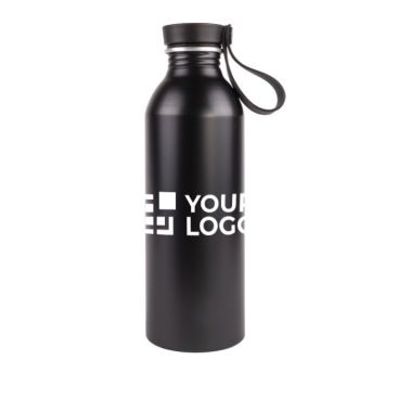 Botella de aluminio reciclado con tapa de PP y madera 550ml