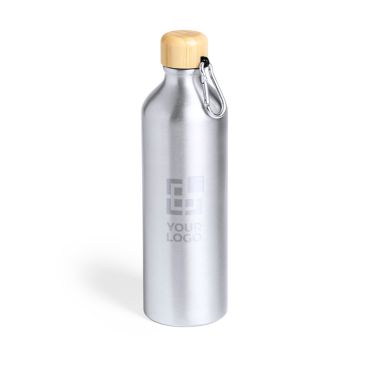Botellas de aluminio con tapón de bambú grande 800ml