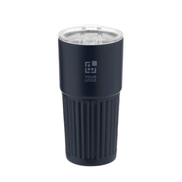 Vasos con logo de acero reciclado de diseño en relieve 500ml