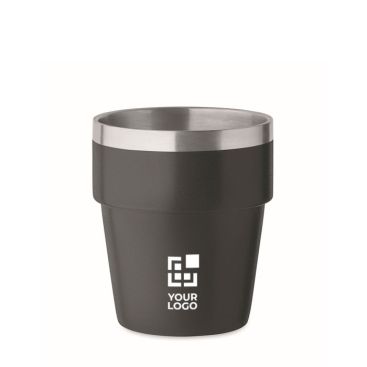 Vasos apilables para eventos de acero inox y doble pared 250ml