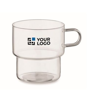 Tazas con logo, diseño apilable y asa pequeña 300ml