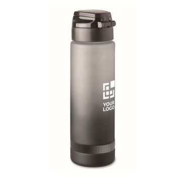 Botellas de RPET con logo antifugas con horario de consumo 1L