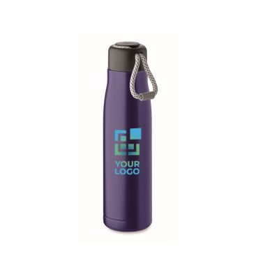 Botellas personalizadas antifugas con asa de cordón 500ml