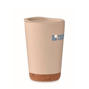 Vasos take away de doble pared con base de corcho 300ml