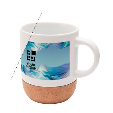 Tazas de cerámica para sublimación con base de corcho 300ml