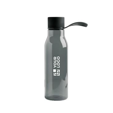 Botella de tritán con tapón de rosca de metal y asa de silicona 600ml