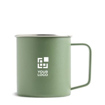 Tazas metálicas con diseño moderno y asa 400ml