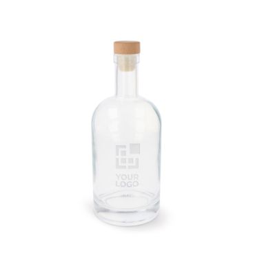 Botella de agua de gran capacidad de vidrio con tapa FSC 1L