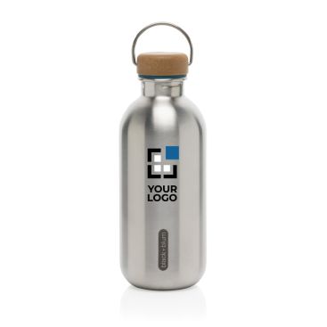 Botella de agua antigoteo de acero inoxidable Black+Blum 600ml