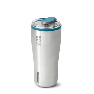 Vasos antigoteo plateados con toque de color Black+Blum 600ml