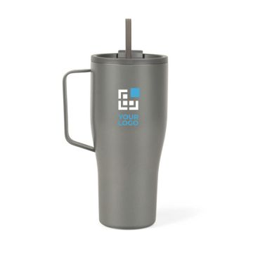 Botella termo que incorpora pajita de acero inox reciclado 800ml