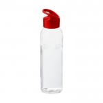 Botella tritán con logo rojo