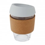 Vaso para llevar con agarre de corcho color gris segunda vista