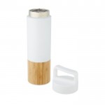 Botella termo con diseño de bambú color blanco segunda vista