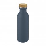 Botella de acero inoxidable con tapa color azul petróleo