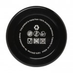 Botella de aluminio reciclado de acabado mate con mosquetón 400ml color negro tercera vista