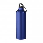 Botella de aluminio reciclado de acabado mate con mosquetón 770ml color azul